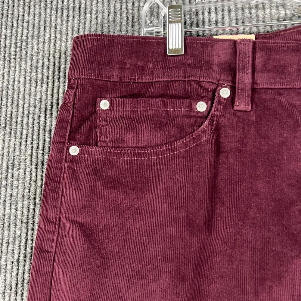 Levis 505 Corduroy Jeans Mens 38x32 Purple 5 Pocket Regular Fit Stretch New